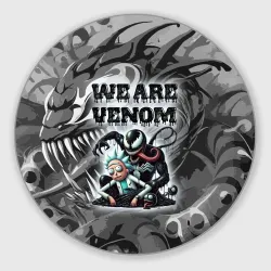 Круглый коврик для мышки We are Venom - graffiti