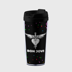 Термокружка-непроливайка Bon Jovi конфети