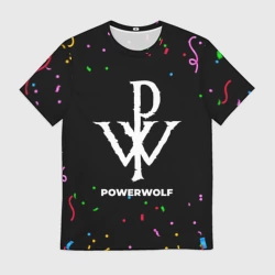 Мужская футболка 3D Powerwolf конфети