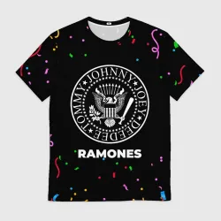 Мужская футболка 3D Ramones конфети