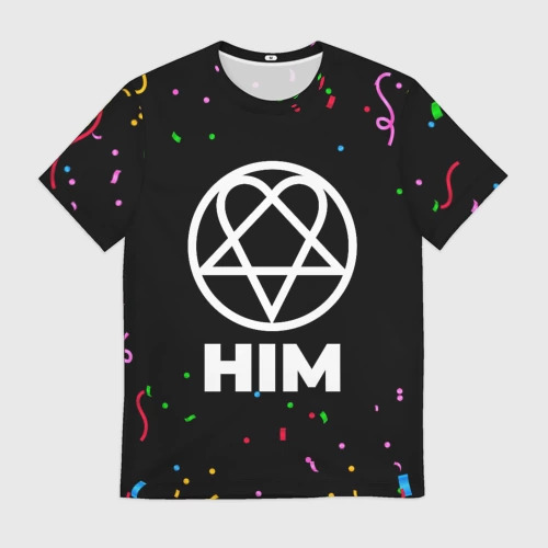 Мужская футболка 3D HIM конфети