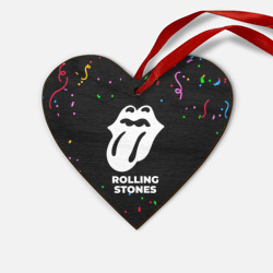 Деревянная игрушка Сердце Rolling Stones конфети