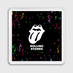 Магнит 55*55 Rolling Stones конфети