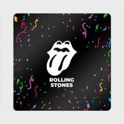 Магнит виниловый Квадрат Rolling Stones конфети