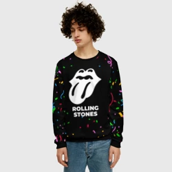 Мужской свитшот 3D Rolling Stones конфети - фото 2