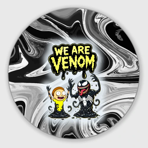Круглый коврик для мышки We are Venom - Morty