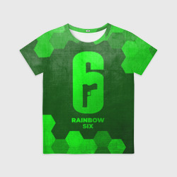 Детская футболка 3D Rainbow Six - green gradient