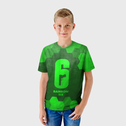 Детская футболка 3D Rainbow Six - green gradient - фото 2