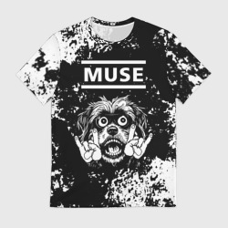 Мужская футболка 3D Muse рок пес