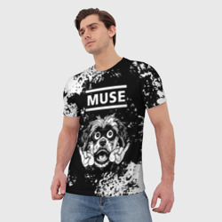 Мужская футболка 3D Muse рок пес - фото 2