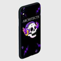 Чехол для iPhone XS Max матовый Architects неоновый череп - фото 2