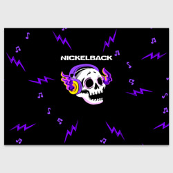 Поздравительная открытка Nickelback неоновый череп
