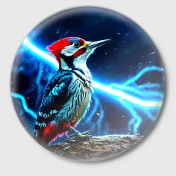 Значок Дятел в грозу