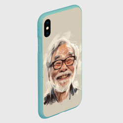 Чехол для iPhone XS Max матовый Портрет Хаяо Миядзаки  - фото 2