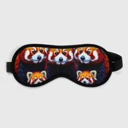 Маска для сна 3D Семья красных панд