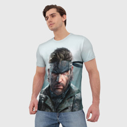Мужская футболка 3D Snake Solid - metal gear - фото 2