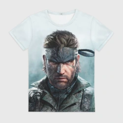 Женская футболка 3D Snake Solid - metal gear