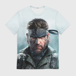 Мужская футболка 3D Snake Solid - metal gear