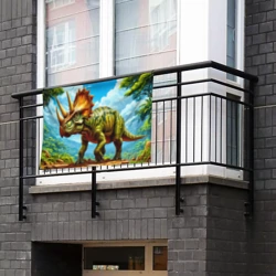 Флаг-баннер Трицератопс в джунглях - фото 2