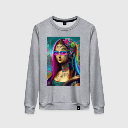 Женский свитшот хлопок The Gioconda of our days is eclectic