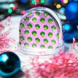 Игрушка Снежный шар Фиолетовый брокколи - фото 2