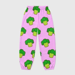 Женские джоггеры оверсайз 3D Фиолетовый брокколи