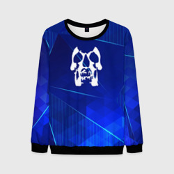 Мужской свитшот 3D Deftones blue poly
