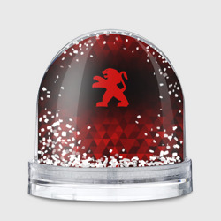 Игрушка Снежный шар Peugeot red poly