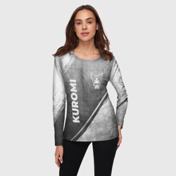 Женский лонгслив 3D Kuromi - grey gradient вертикально - фото 2