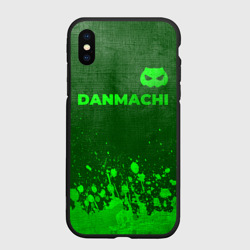 Чехол для iPhone XS Max матовый DanMachi - green gradient посередине