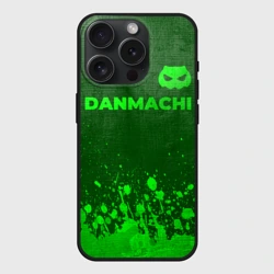 Чехол силиконовый для Apple iPhone 15 Pro матовый DanMachi - green gradient посередине