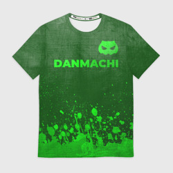 Мужская футболка 3D DanMachi - green gradient посередине