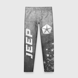 Детские леггинсы 3D Jeep - grey gradient вертикально