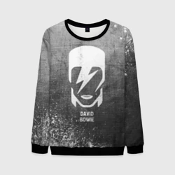 Мужской свитшот 3D David Bowie - grey gradient