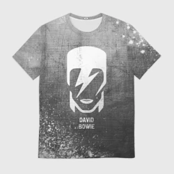 Мужская футболка 3D David Bowie - grey gradient