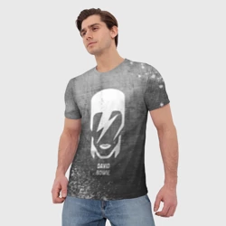 Мужская футболка 3D David Bowie - grey gradient - фото 2