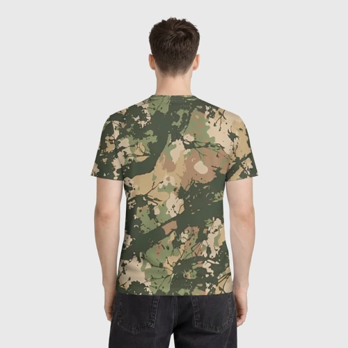 Мужская футболка 3D с принтом Чиловый парень - с Днем защитника Отечества, вид сзади #2