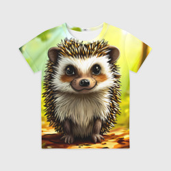 Детская футболка 3D Огромный ёжик