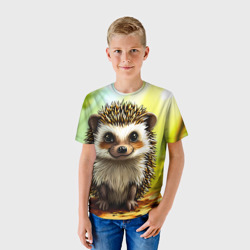 Детская футболка 3D Огромный ёжик - фото 2