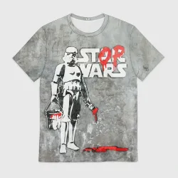Мужская футболка 3D Banksy - stop wars