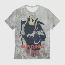 Мужская футболка 3D Banksy - wrong war 