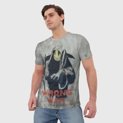 Мужская футболка 3D Banksy - wrong war  - фото 2