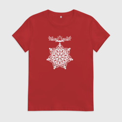 Женская футболка хлопок Узоры мандала цветок