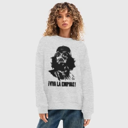 Женский свитшот oversize без начеса хлопок Vader - viva la empire - фото 2
