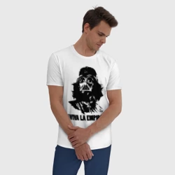 Мужская пижама с белой футболкой хлопок Vader - viva la empire - фото 2