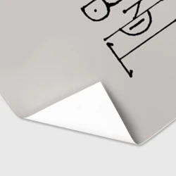 Бумага для упаковки 3D Таня - чёрная надпись - фото 2