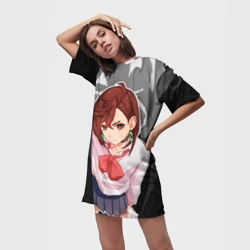 Платье-футболка 3D Дандадан - Момо Аясэ - фото 2