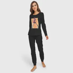 Женская пижама с лонгсливом хлопок Momo Ayase - фото 2