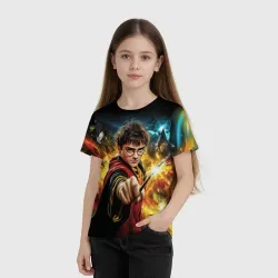 Детская футболка 3D Гарри Поттер и магия - фото 2