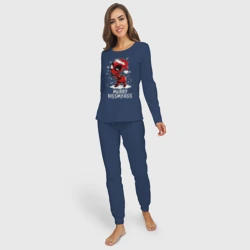Женская пижама с лонгсливом хлопок Deadpool - merry kiss my ass - фото 2